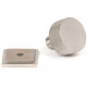 Satin Stainless Steel Brompton Cabinet Knob on Square Rose