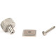 Satin Stainless Steel Brompton Cabinet Knob on Square Rose