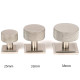 Satin Stainless Steel Brompton Cabinet Knob on Square Rose