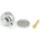 Satin Chrome Brompton Cabinet Knob on Round Rose