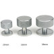 Satin Chrome Brompton Cabinet Knob on Round Rose
