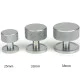 Satin Chrome Brompton Cabinet Knob on Round Rose