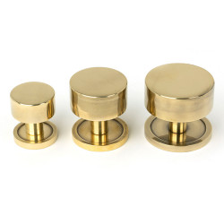 Aged Brass Kelso Cabinet Knob on Round Rose