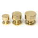 Aged Brass Kelso Cabinet Knob on Round Rose