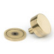 Aged Brass Kelso Cabinet Knob on Round Rose