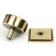 Aged Brass Kelso Cabinet Knob on Square Rose