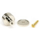 Polished Nickel Kelso Cabinet Knob on Round Rose