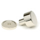 Polished Nickel Kelso Cabinet Knob on Round Rose