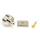 Polished Nickel Kelso Cabinet Knob on Square Rose