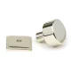 Polished Nickel Kelso Cabinet Knob on Square Rose