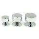 Polished Chrome Kelso Cabinet Knob on Round Rose