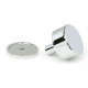 Polished Chrome Kelso Cabinet Knob on Round Rose