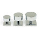 Polished Chrome Kelso Cabinet Knob on Square Rose