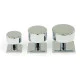 Polished Chrome Kelso Cabinet Knob on Square Rose
