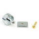 Polished Chrome Kelso Cabinet Knob on Square Rose