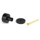 Matt Black Kelso Cabinet Knob on Round Rose