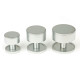 Satin Chrome Kelso Cabinet Knob on Round Rose