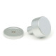 Satin Chrome Kelso Cabinet Knob on Round Rose