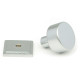 Satin Chrome Kelso Cabinet Knob on Square Rose