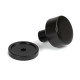 Aged Bronze Kelso Cabinet Knob on Round Rose