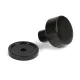 Aged Bronze Kelso Cabinet Knob on Round Rose