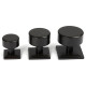 Aged Bronze Kelso Cabinet Knob on Square Rose