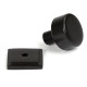 Aged Bronze Kelso Cabinet Knob on Square Rose