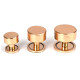 Polished Bronze Kelso Cabinet Knob on Round Rose
