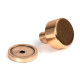 Polished Bronze Kelso Cabinet Knob on Round Rose