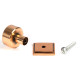 Polished Bronze Kelso Cabinet Knob on Square Rose