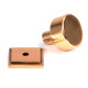 Polished Bronze Kelso Cabinet Knob on Square Rose
