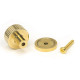 Polished Brass Judd Cabinet Knob on Round Rose