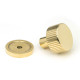 Polished Brass Judd Cabinet Knob on Round Rose