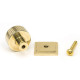 Polished Brass Judd Cabinet Knob on Square Rose