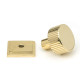 Polished Brass Judd Cabinet Knob on Square Rose