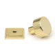 Polished Brass Judd Cabinet Knob on Square Rose