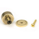 Aged Brass Judd Cabinet Knob on Round Rose