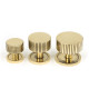 Aged Brass Judd Cabinet Knob on Round Rose
