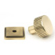 Aged Brass Judd Cabinet Knob on Square Rose