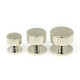 Polished Nickel Judd Cabinet Knob on Round Rose