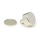 Polished Nickel Judd Cabinet Knob on Round Rose