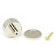 Polished Nickel Judd Cabinet Knob on Round Rose