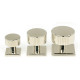 Polished Nickel Judd Cabinet Knob on Square Rose