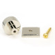 Polished Nickel Judd Cabinet Knob on Square Rose