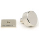 Polished Nickel Judd Cabinet Knob on Square Rose