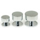 Polished Chrome Judd Cabinet Knob on Round Rose