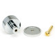 Polished Chrome Judd Cabinet Knob on Round Rose