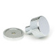Polished Chrome Judd Cabinet Knob on Round Rose