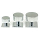 Polished Chrome Judd Cabinet Knob on Square Rose