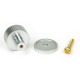 Satin Chrome Judd Cabinet Knob on Round Rose